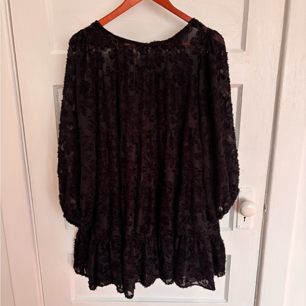 Zara black baby doll dress